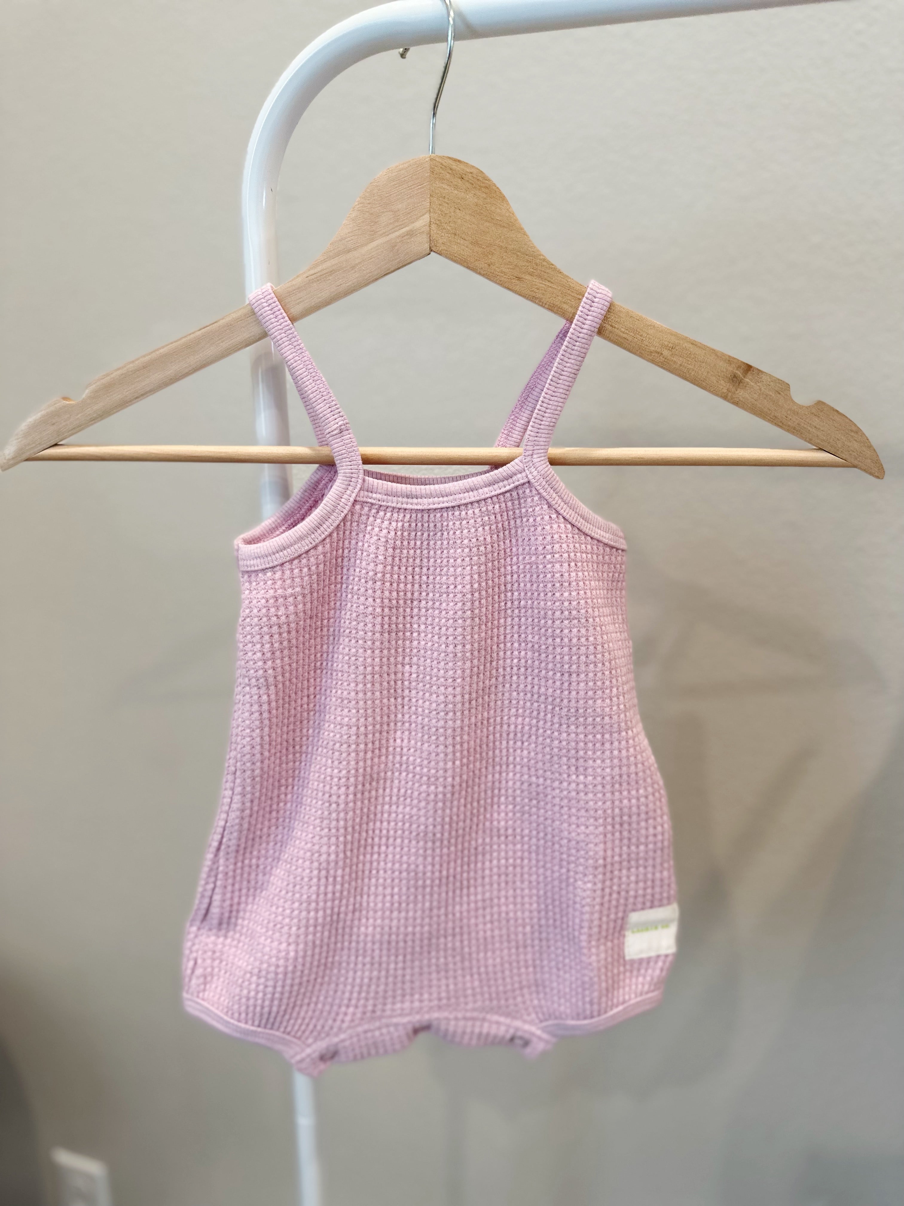 BABY SPAGHETTI ROMPER (RASPBERRY CREAM)