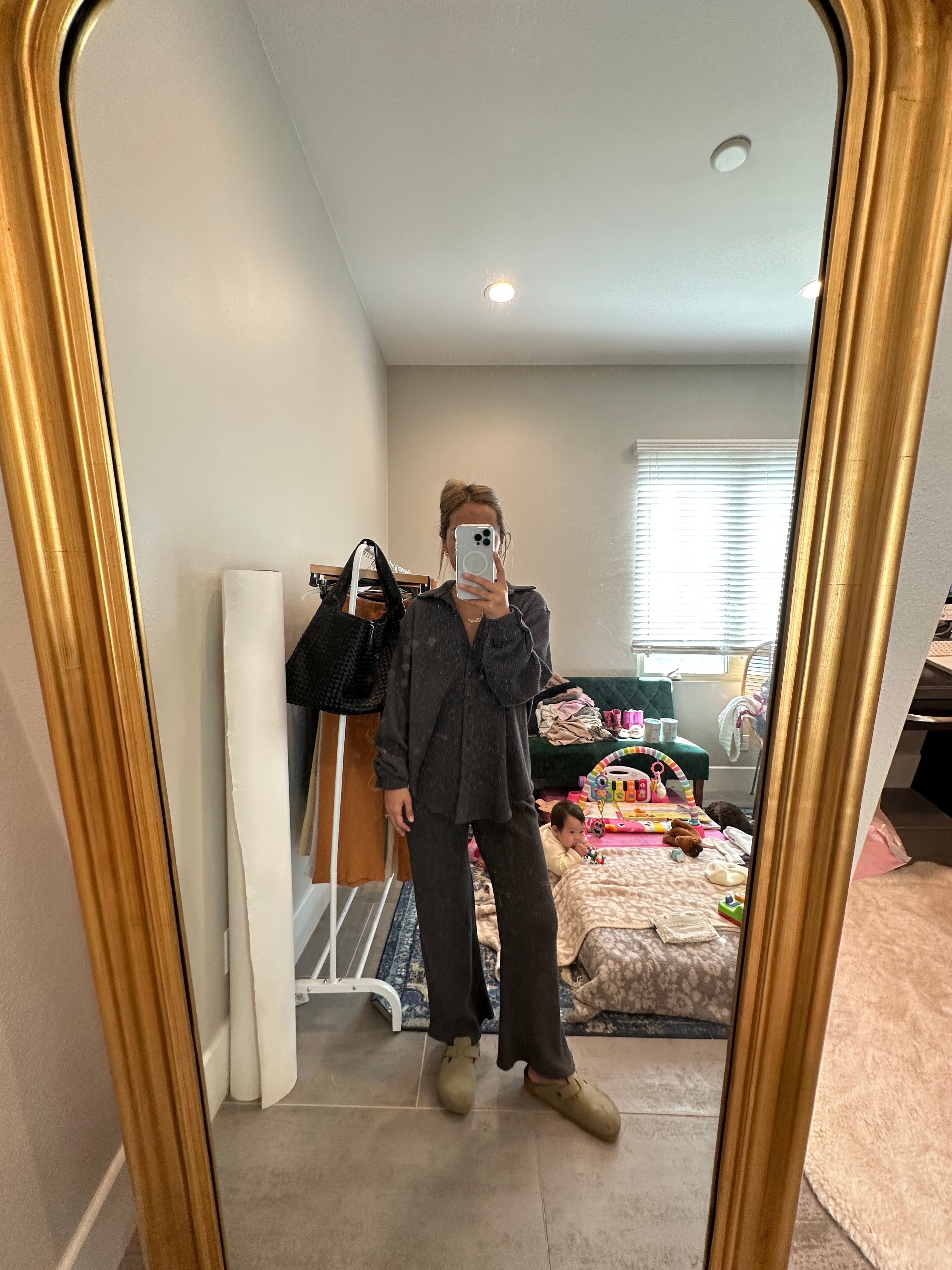 MAMA SHACKET + PANTS SET (FOG)