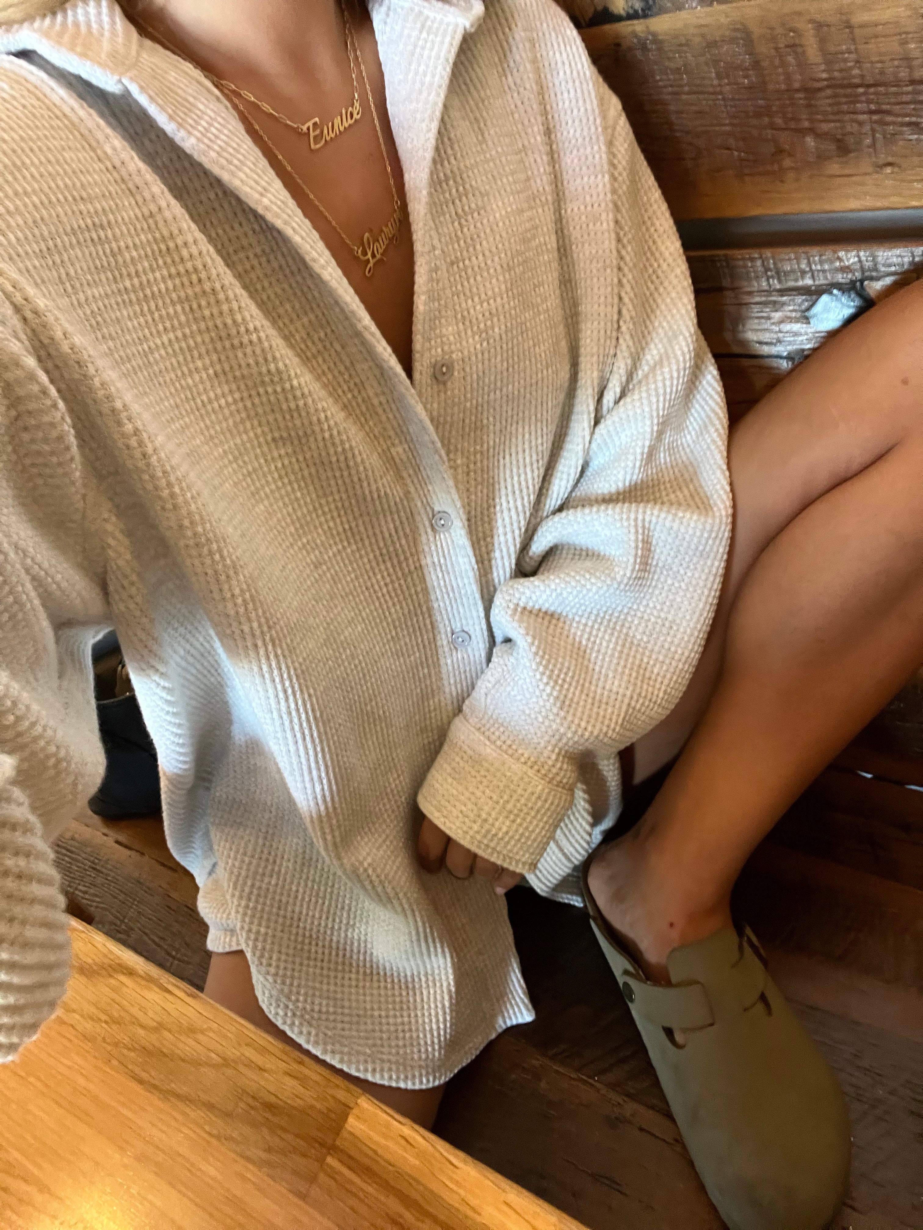 MAMA SHACKET + SHORTS SET (CREAMY CLOUD)