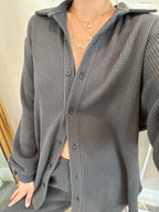 MAMA SHACKET + PANTS SET (FOG)