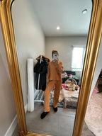 MAMA LONG SLEEVE TOP + PANTS SET (PUMPKIN SPICE)