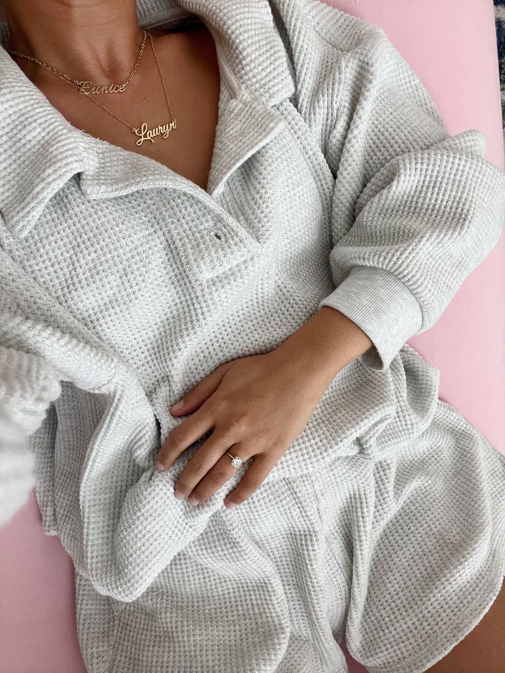 MAMA POLO + SHORTS SET (CREAMY CLOUD)