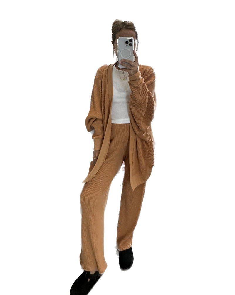 MAMA CARDIGAN + PANTS SET (PUMPKIN SPICE)