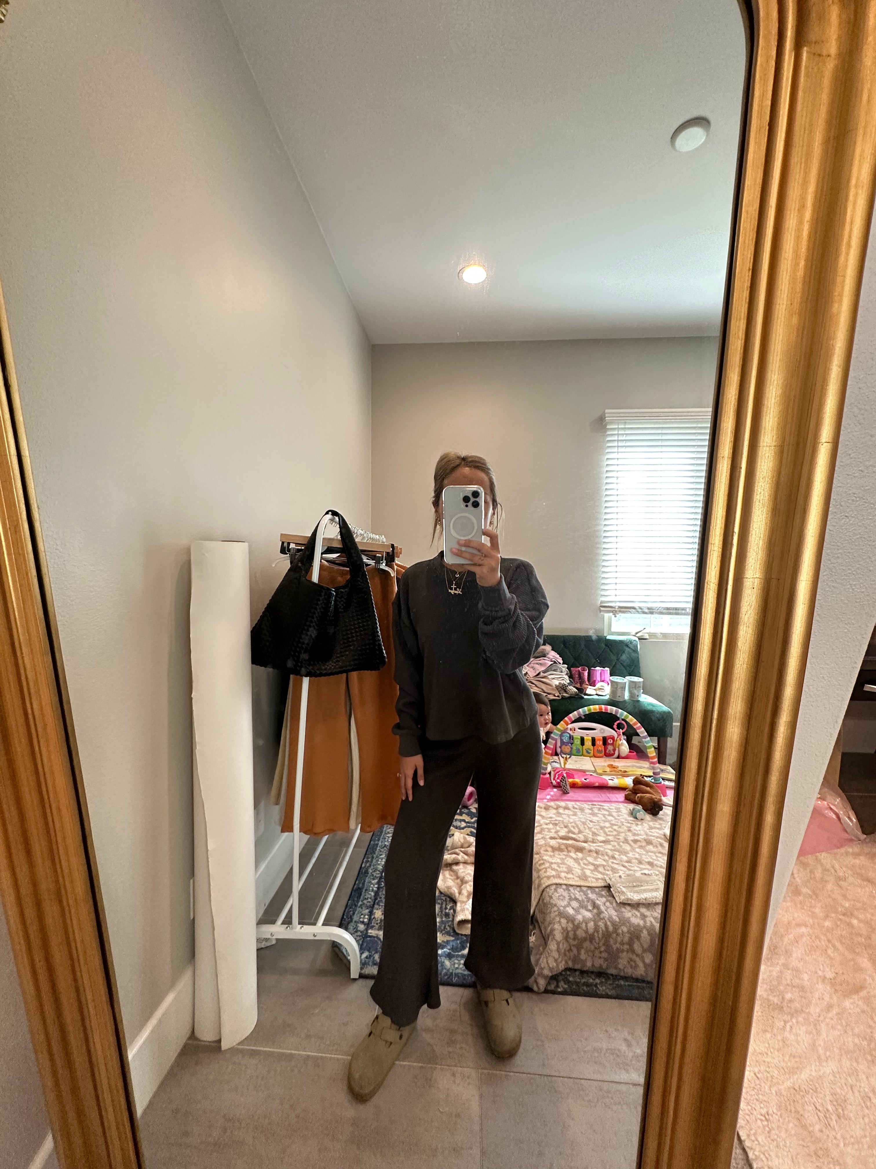 MAMA LONG SLEEVE TOP + PANTS SET (FOG)